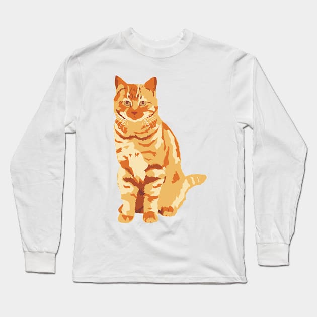 Ginger Cat Long Sleeve T-Shirt by bluhak